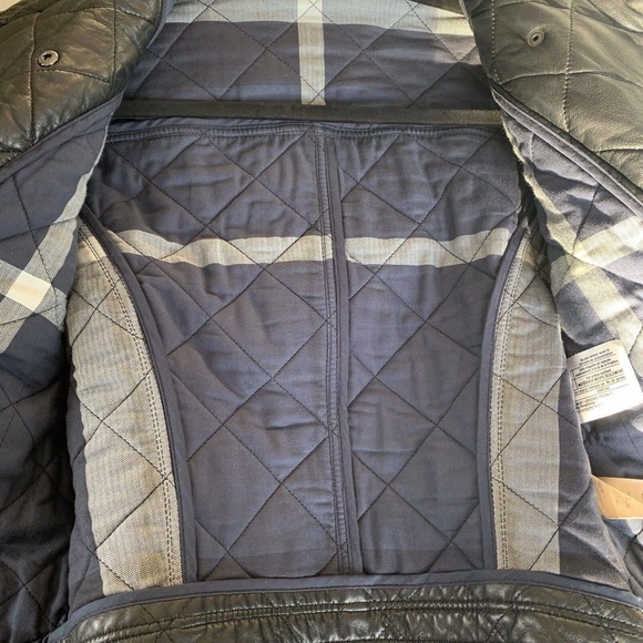 COPY - Burberry Quilted Leather Moto Jacket In Black Medium - Picture 6 of 11